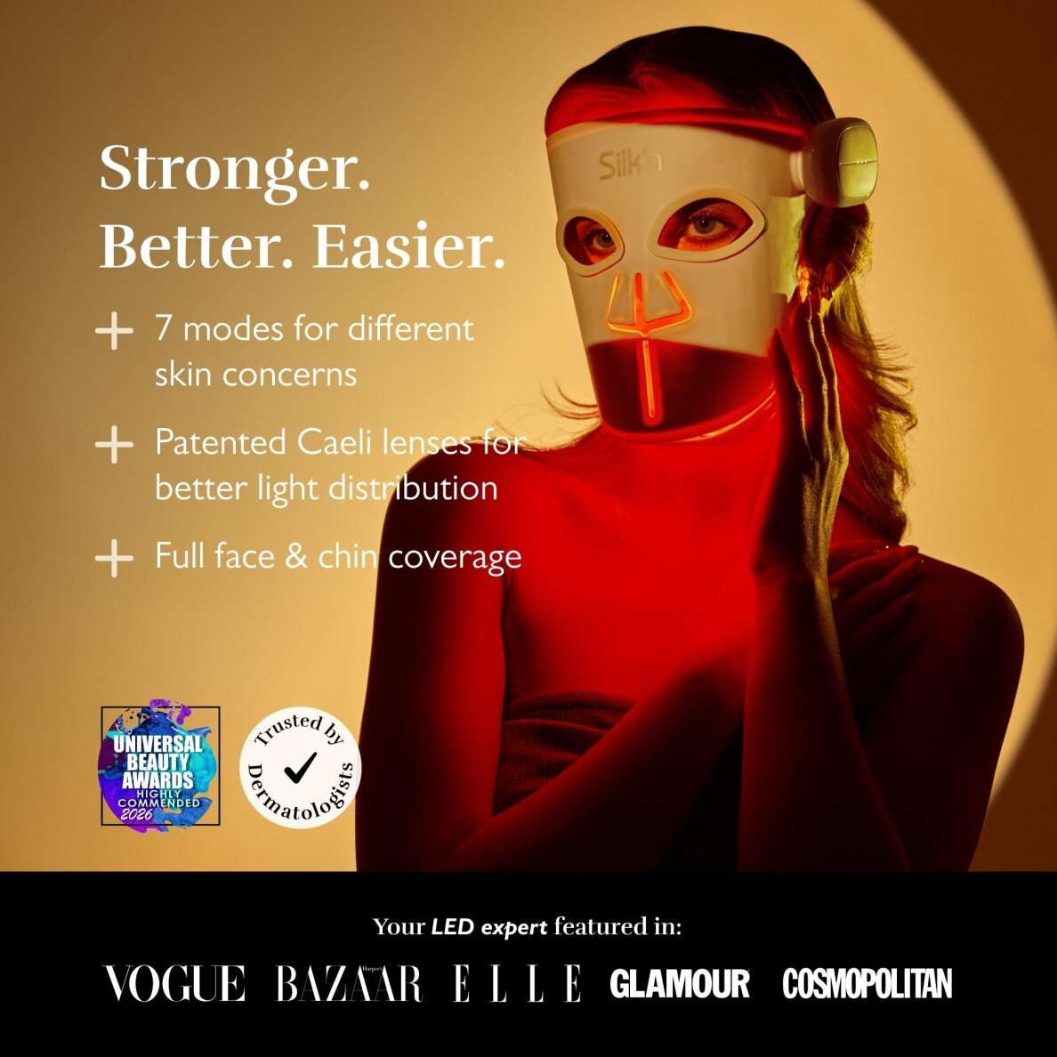 Silk'n LED Face Mask Pro - profesionali LED veido kaukė, 7 šviesos režimai 7