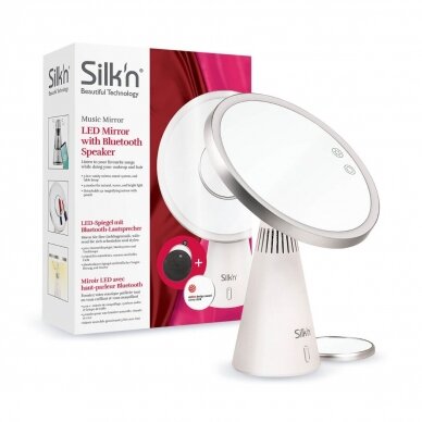 Makiažo veidrodis su garso kolonėlėmis ir LED apšvietimu Silk'n MusicMirror