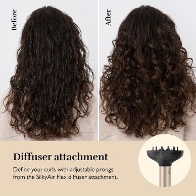 Silk'n SilkyAir Flex 8-in-1 - universalus plaukų džiovintuvas ir formavimo prietaisas, 8 antgaliai 9 Silk'n SilkyAir Flex 8-in-1 - universalus plaukų džiovintuvas ir formavimo prietaisas, 8 antgaliai 9