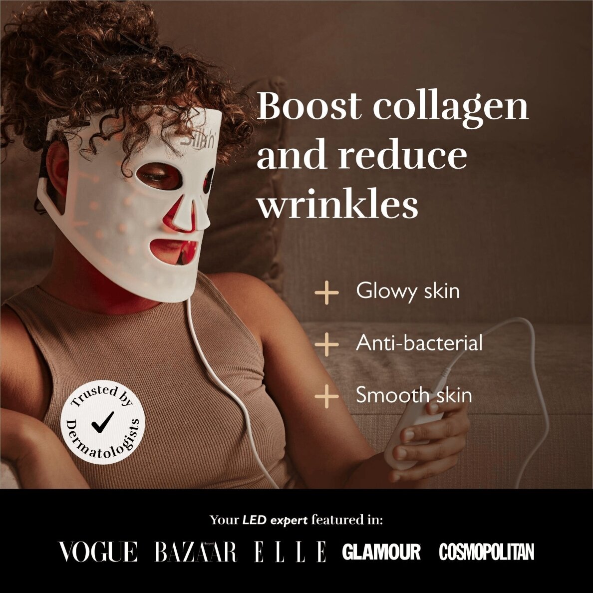 Silk'n LED Face Mask 100 - LED veido kaukė, 4 šviesos režimai 8 Silk'n LED Face Mask 100 - LED veido kaukė, 4 šviesos režimai 8