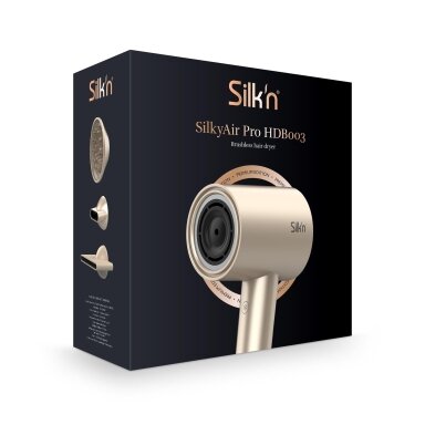 Silk'n SilkyAir Pro - plaukų džiovintuvas, 110 000 rpm variklis ir Water Ion technologija Silk'n SilkyAir Pro - plaukų džiovintuvas, 110 000 rpm variklis ir Water Ion technologija