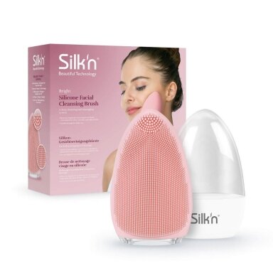 Silk'n Bright Pink - silikoninis vibracinis veido valymo šepetėlis, 7 greičiai